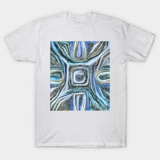 Blue, lavender, and gray abstract T-Shirt